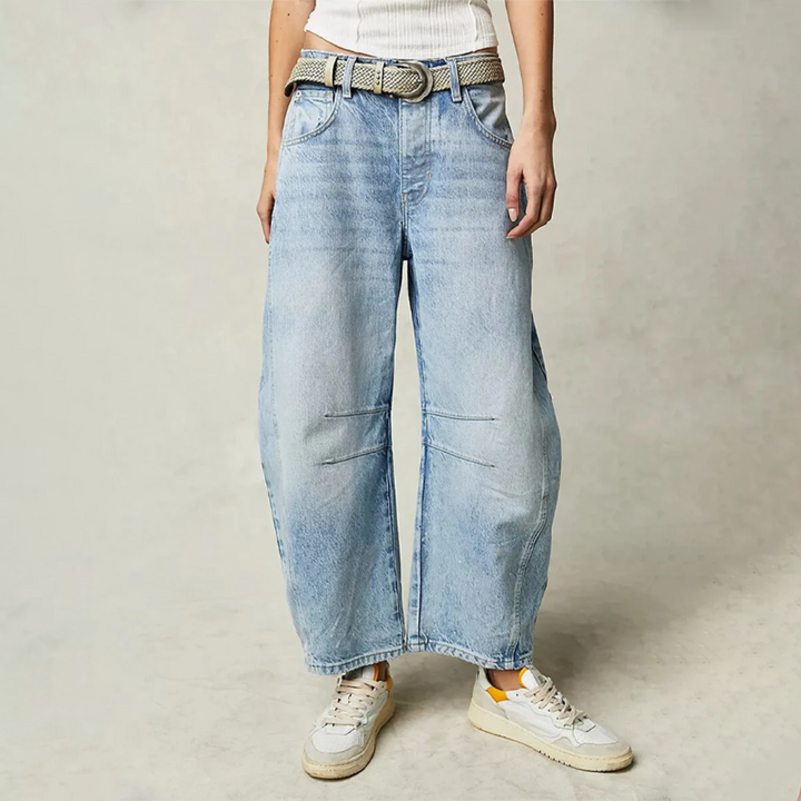 Barrel | Women's High Waist Barrel Leg Jeans Relaxed Fit Denim - image 1