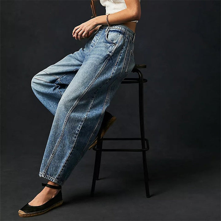 Barrel | Women's High Waist Barrel Leg Jeans Relaxed Fit Denim - image 11