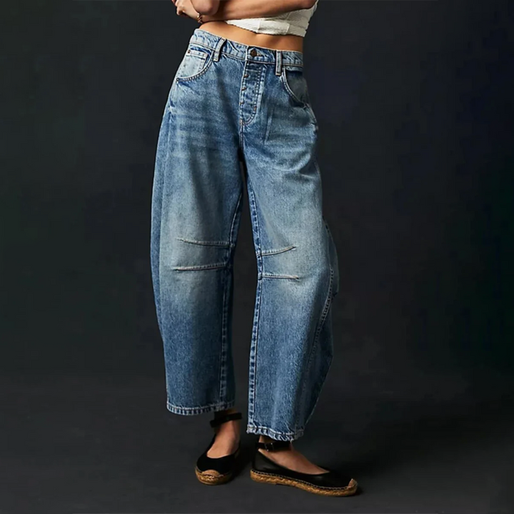 Barrel | Women's High Waist Barrel Leg Jeans Relaxed Fit Denim - image 2