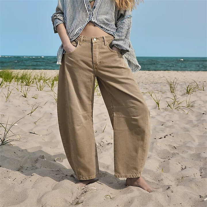 Barrel | Women's High Waist Barrel Leg Jeans Relaxed Fit Denim - image 6