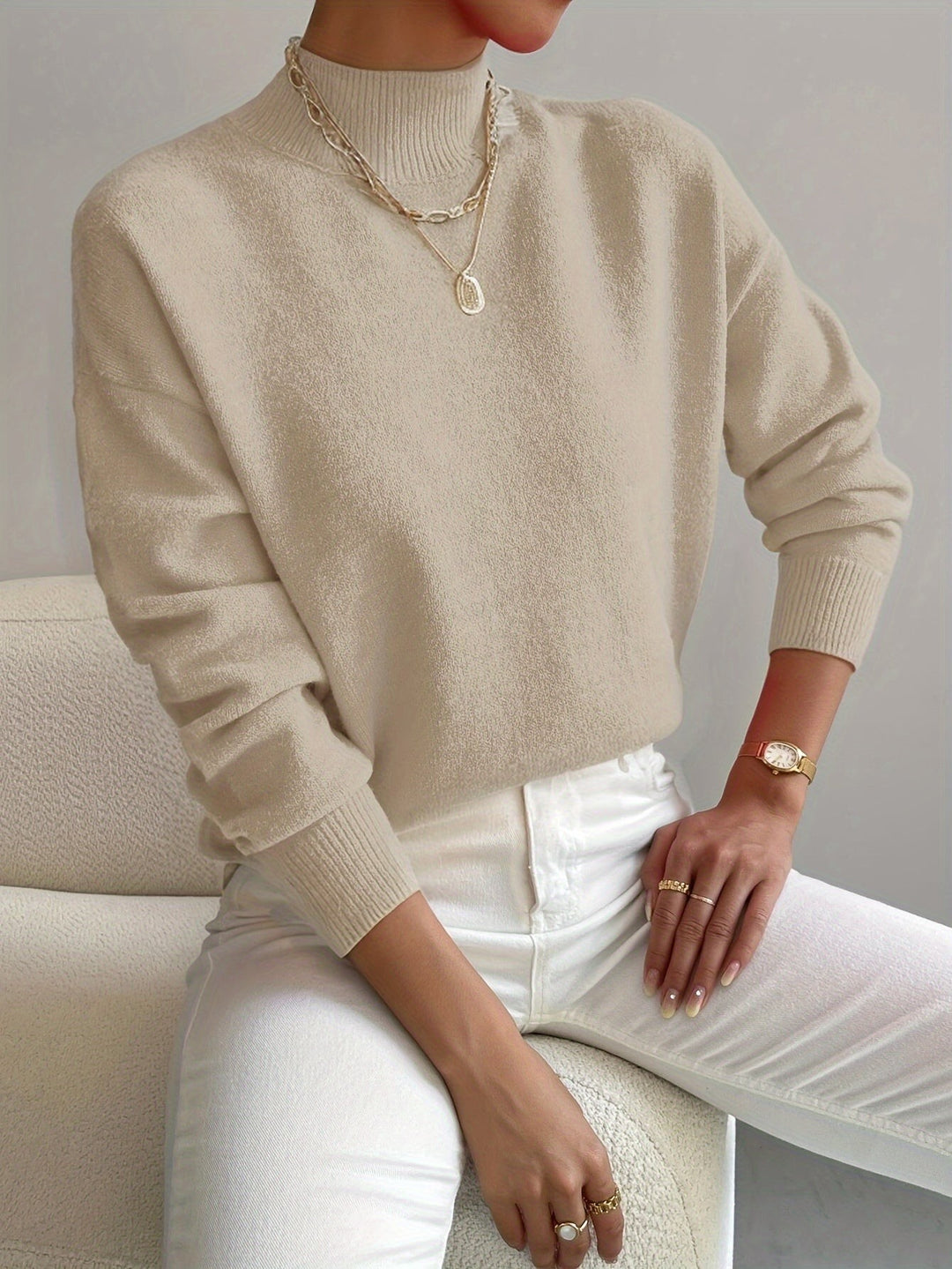 Lorelei | Refined Mock Neck Sweater - image 8