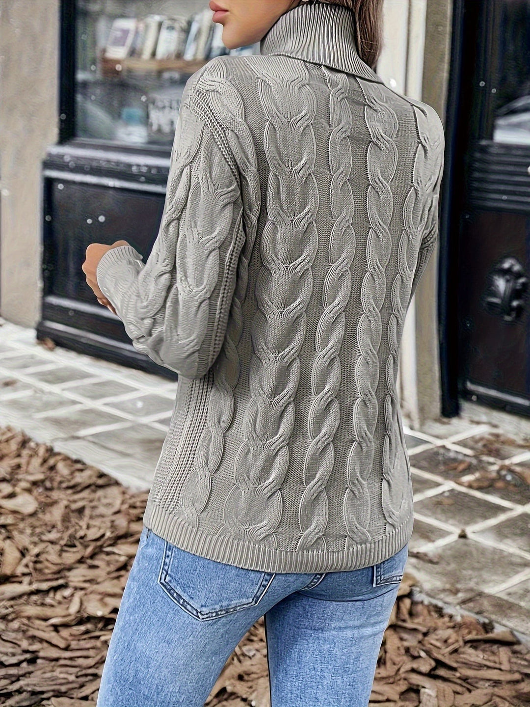 Celeste | Cozy Cable-Knit Turtleneck Sweater - image 15