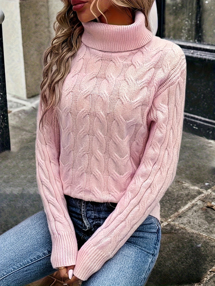 Celeste | Cozy Cable-Knit Turtleneck Sweater - image 47