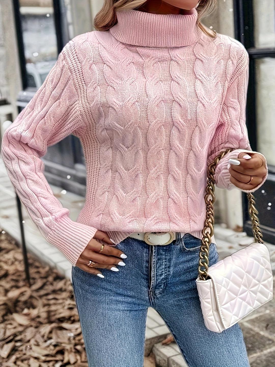 Celeste | Cozy Cable-Knit Turtleneck Sweater - image 48