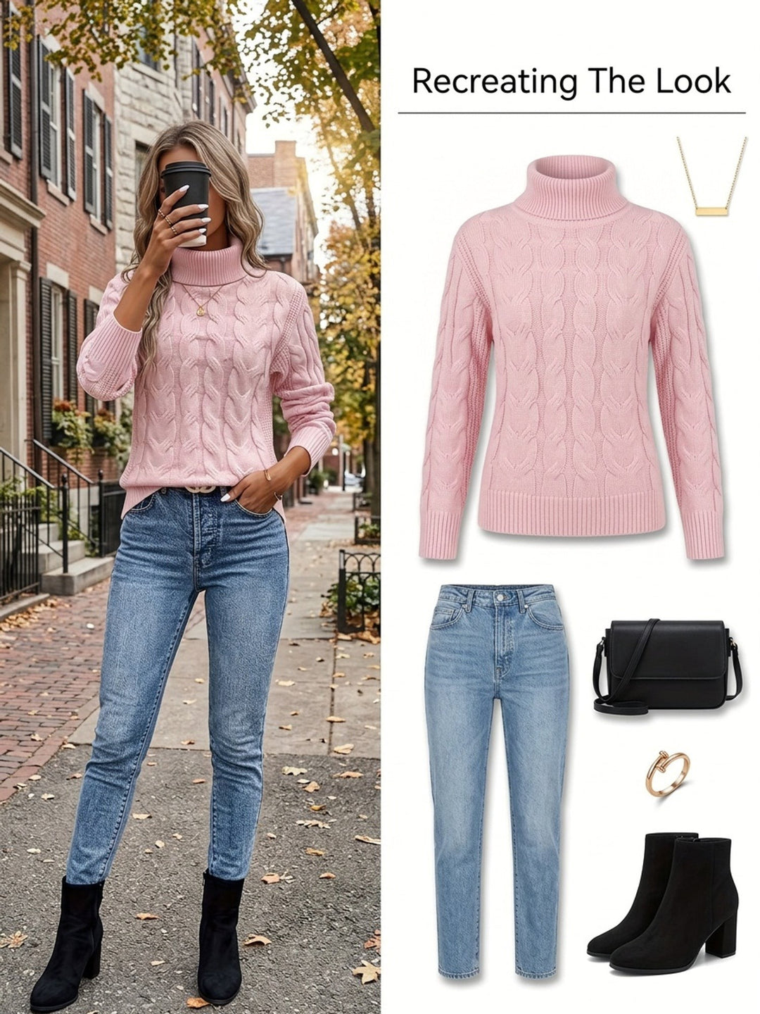 Celeste | Cozy Cable-Knit Turtleneck Sweater - image 50