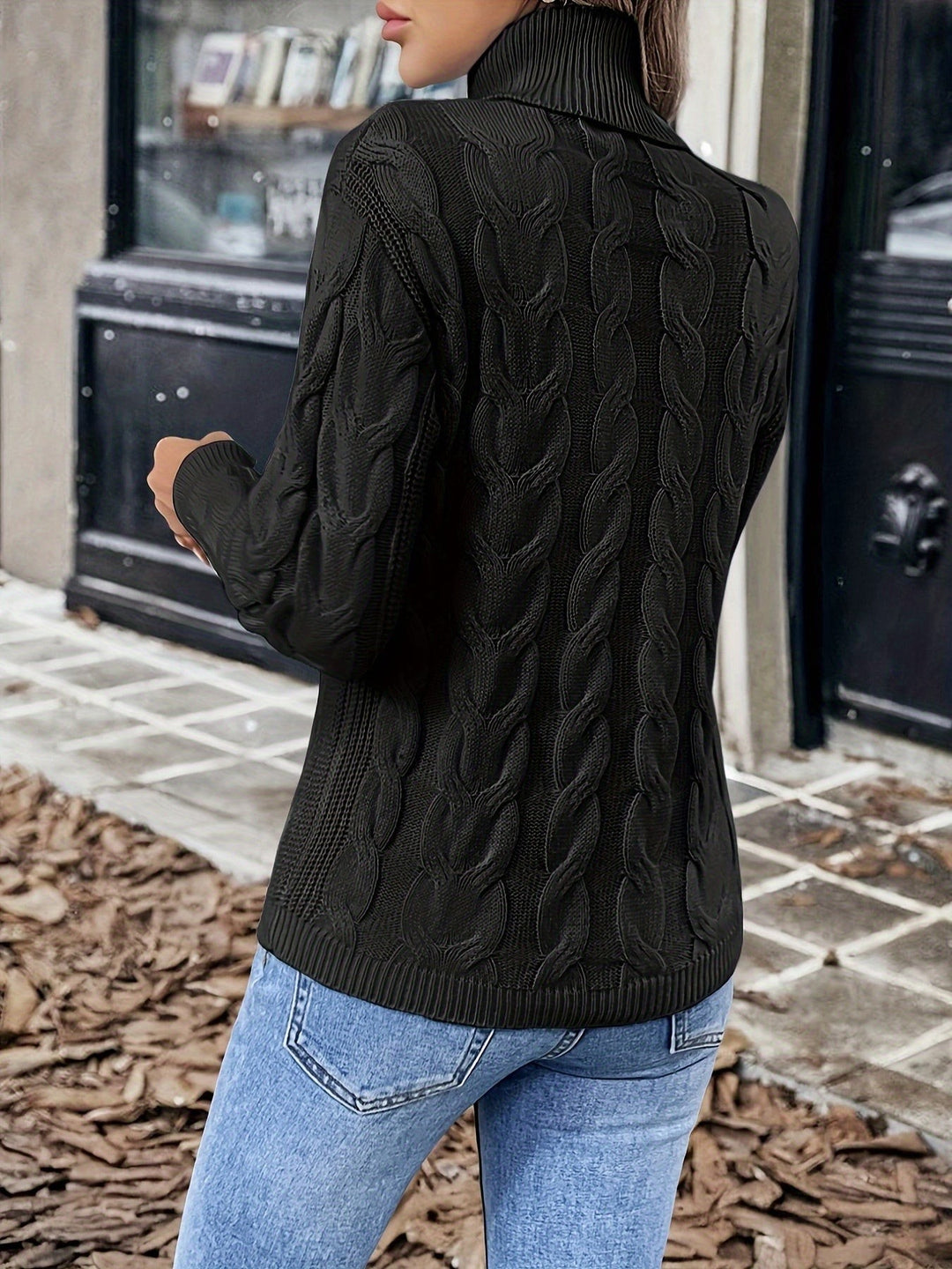 Celeste | Cozy Cable-Knit Turtleneck Sweater - image 9