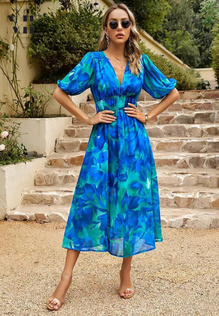 Monica | Elegant Floral Dress - image 15