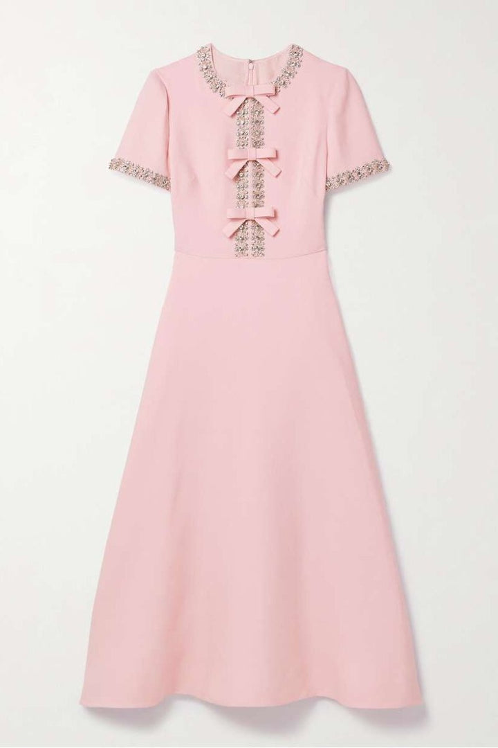 Zoe - Crystal Embellished Midi Dress