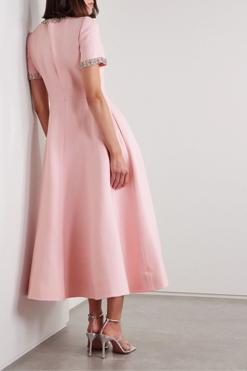Zoe - Crystal Embellished Midi Dress