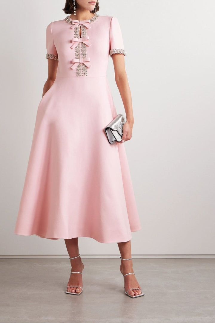 Zoe - Crystal Embellished Midi Dress